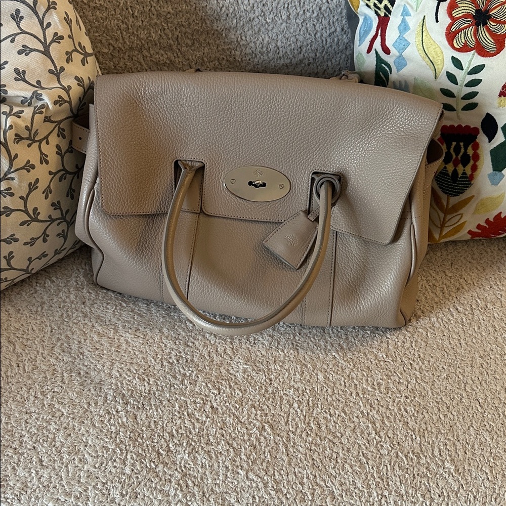 Mulberry Bayswater Pebble Leather Beige